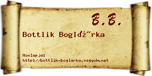 Bottlik Boglárka névjegykártya